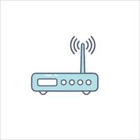 A wireless router icon on a white background vector