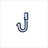A hook icon on a white background vector