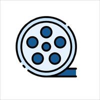 A movie reel icon on a white background vector