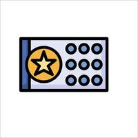 A star on a ticket icon vector