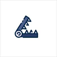 A blue icon of a machine with teeth vector