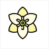 A flower with a green center and yellow petals vector