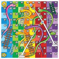 Snake and Ladder and Rocket Game vector