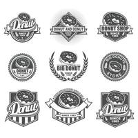 Donut Badge Logo Collection Set vector