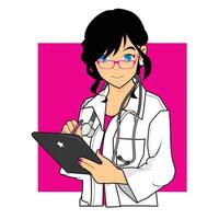 Young and Beautiful Doctor vector