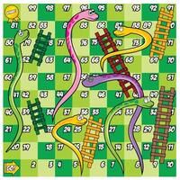 Green Snake and Ladder Game vector