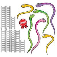 Snake and Ladder Set vector