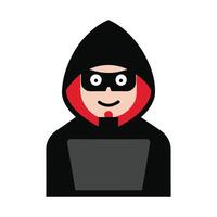 Amusing Hacker Mockup Template with White Background vector
