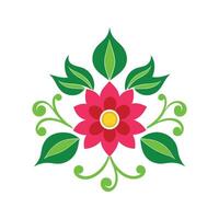 Intricate Floral Ornament Design on a Simple White Canvas vector