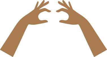 Two hands silhouette design. vector