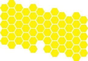 Yellow honeycomb background. Abstract hexagon honeycomb design. vector