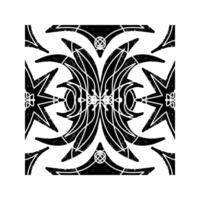 a black and white pattern with a star in the middle vector