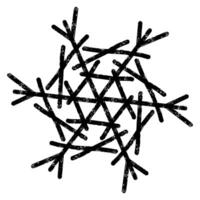 a drawing of a snowflake with many branches vector