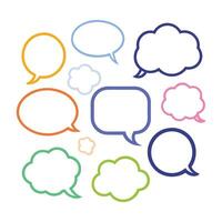 Minimalist Speech Bubbles and Dialog Boxes for Digital Illustration Projects vector
