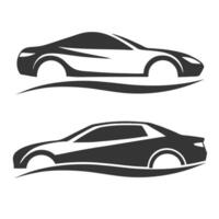 Bold and Sleek Car Silhouettes with Flowing Lines for Digital Use vector