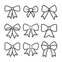 Elegant Bow Illustrations with Smooth Lines and Clear Shapes vector