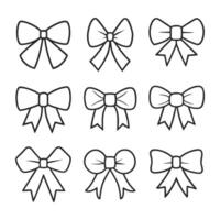 Clean and Modern Bow Illustration Set for Professional Projects vector
