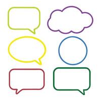 Scalable Speech Bubble Pack with Smooth and Vibrant Outlines vector