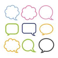 Creative Outline Speech Bubble Designs for Versatile Projects vector