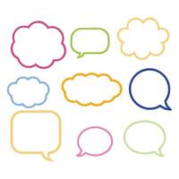 Outline Speech Bubbles and Dialog Boxes for Modern Graphic Designs vector
