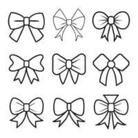 Sleek Minimalist Bow Vectors Perfect for Versatile Design Use