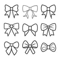 Clean and Simple Bow Illustration Pack for Versatile Use vector