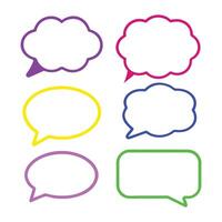 Minimalist Speech Bubbles with Rounded Edges for Digital and Print Media vector
