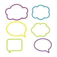 Clean and Simple Speech Bubble Designs for Versatile Use vector