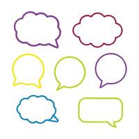 Geometric and Organic Speech Bubbles for Digital and Print Projects vector
