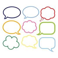 Hand Drawn Speech Bubble Set for Creative Dialog Design Projects vector