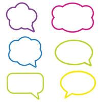 Colorful Speech Bubble Illustration Set for Creative Design Needs vector