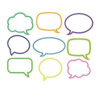 Simple Hand Drawn Speech Bubble Pack for Scalable Designs vector