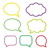 Scalable Speech Bubble Collection in Vibrant Colors for Modern Design vector