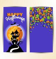 Design element card or poster for halloween day vector