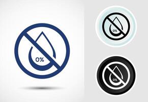 Alcohol Free Icon Design Illustration, No Alcohol vector