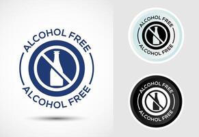 Alcohol Free Icon Design vector