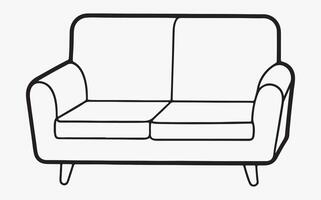 Sofa icon line art icon vector