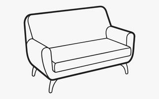 Sofa top view outline vector