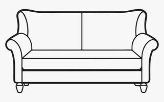 Sofa artwork outline image vector