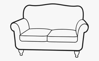 Sofa art minimalist vector