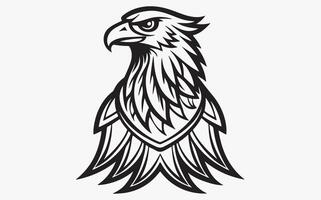Bald eagle head silhouette image vector