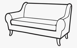 sofa minimalist outline image vector