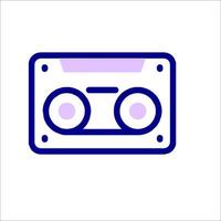 A cassette player icon on a white background vector
