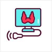 A computer monitor with a heart on it vector