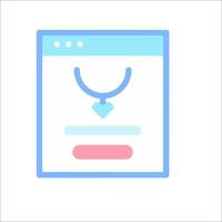 A website icon with a heart on it vector