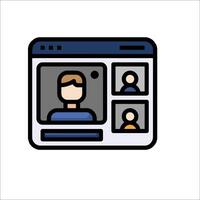 conferencing icon illustration vector