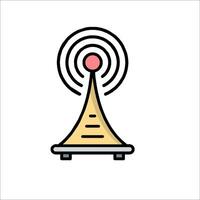 A radio tower icon on a white background vector