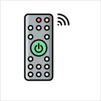 A remote control with a green button on it vector
