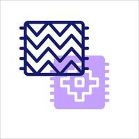 A purple and white square with a chevron pattern vector