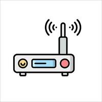 A wireless router icon on a white background vector
